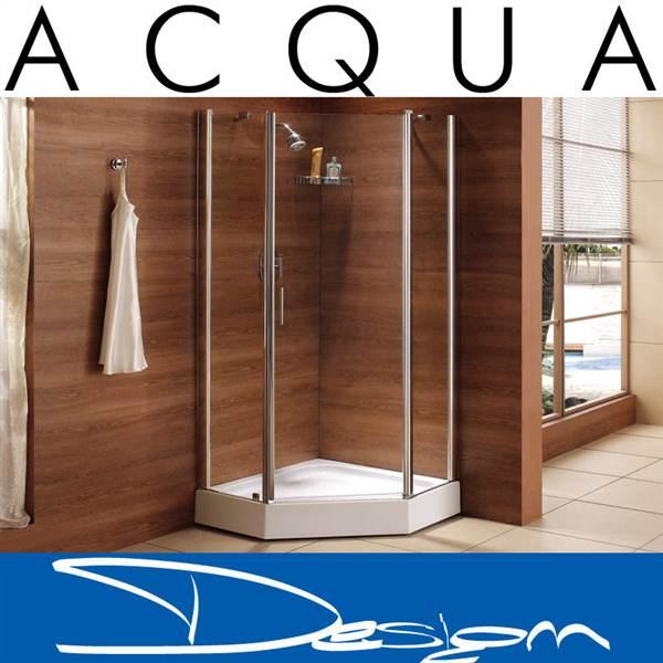 ACQUA DESIGN® Douche SVANA en verre avec bac 90x90